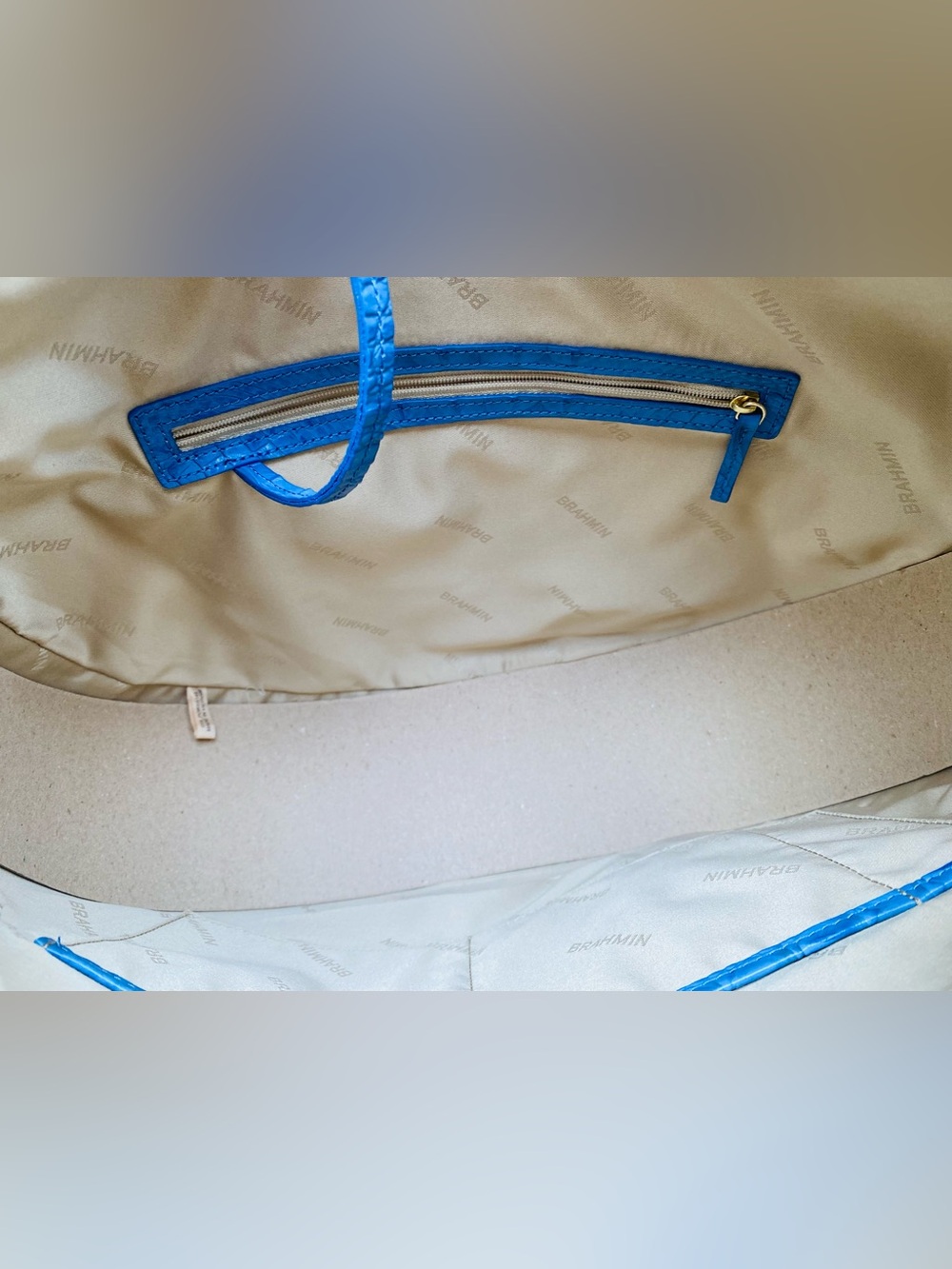 🫐 Brahmin Blue Regatta Keepsake Kathleen Rose Shoulder Bag NWT - Picture 8 of 12
